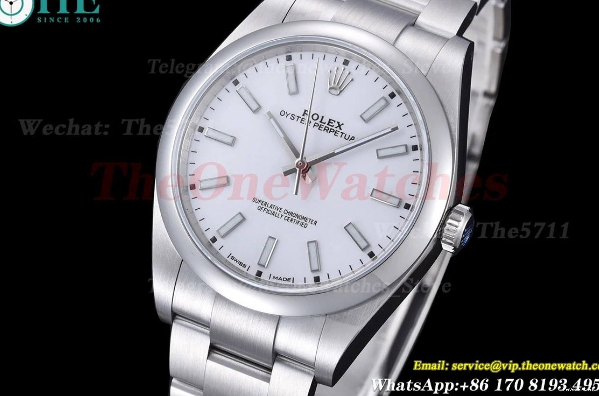 Oyster SS 114300 White 39mm EWF SS VR3132 Perpetual 0414